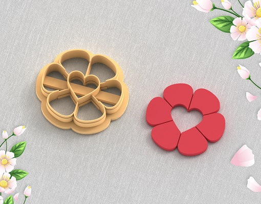 Rose Flower Polymer Clay Cutter Set Valentines Clay Cutters