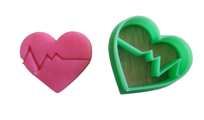 Valentine Heartbeat Polymer Clay Cutters