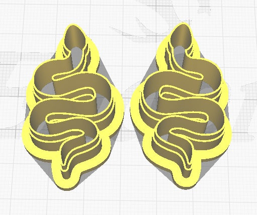 FC Snake (pair) Polymer Clay Cutters